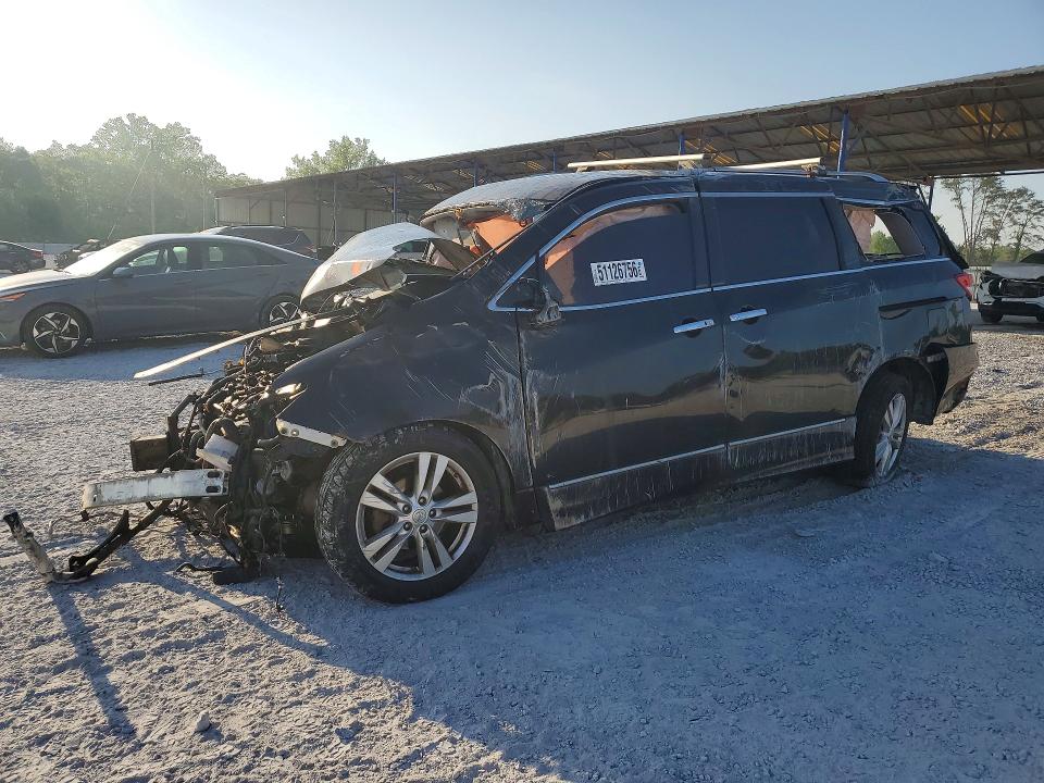 2012 Nissan Quest VIN JN8AE2KP6C9040406 COPART salvage auction — ROLLOVER, GA - CERT OF TITLE-SALVAGE, sold $350 on 2026-07-30 (photo 1)