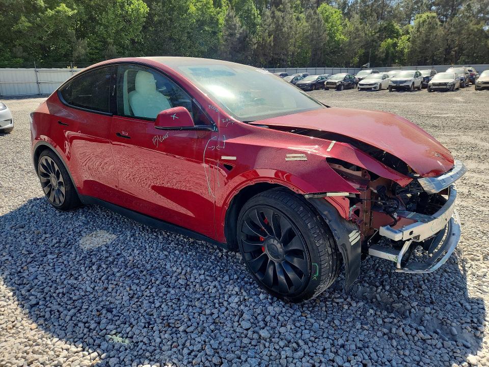 2021 Tesla Model y VIN 5YJYGDEF5MF305696 COPART salvage auction — FRONT END, Ga - Cert Of Title-Salvage, sold $8,400 on 2026-07-09 (photo 4)