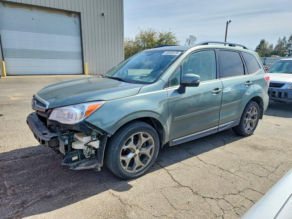 2015 Subaru Forester VIN JF2SJAWC9FH597576 COPART salvage auction — FRONT END, Or - Salvage Title Certificate, sold $1,100 on 2026-07-06 (photo 1)