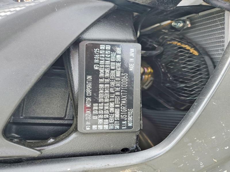 2026 Suzuki Gsx-r VIN JS1GR7MAXT7100063 COPART salvage auction — FRONT END, Nc - Salvage Certificate Of Title, sold $625 on 2026-07-30 (photo 8)