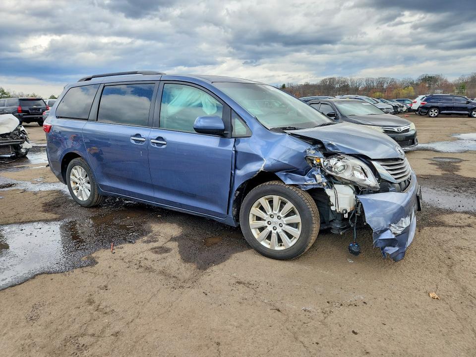 2015 Toyota Sienna VIN 5TDDK3DC1FS104942 COPART salvage auction — FRONT END, Ct - Cert Of Title-Salvage, sold $3,350 on 2026-07-10 (photo 4)