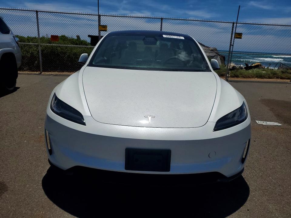 2024 Tesla Model 3 VIN 5YJ3E1ET7RF773909 COPART salvage auction — REAR END, Hi - Certificate Of Salvage, sold $8,700 on 2026-08-24 (photo 5)