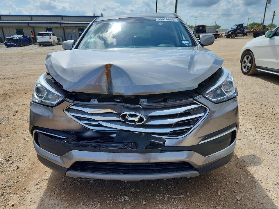 2018 Hyundai Santa fe VIN 5NMZT3LB5JH091023 COPART salvage auction — FRONT END, Tx - Salvage Vehicle Title, sold $2,900 on 2026-07-09 (photo 5)