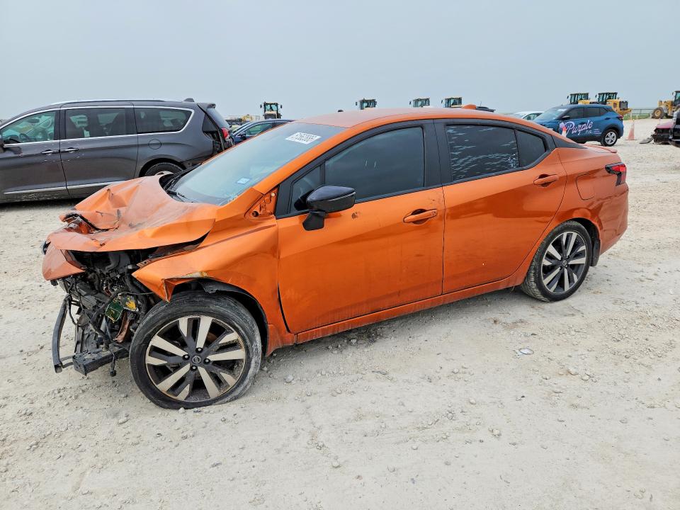 2021 Nissan Versa VIN 3N1CN8FV7ML855144 COPART salvage auction — FRONT END, Tx - Salvage Vehicle Title, sold $100 on 2026-07-09 (photo 1)