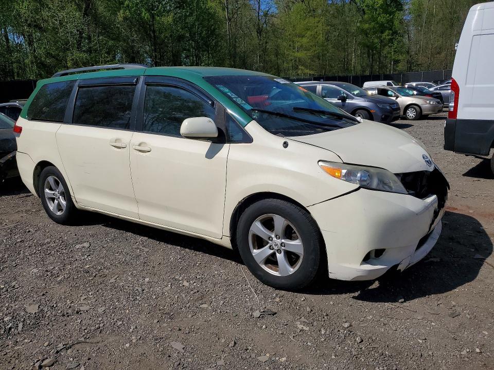 2011 Toyota Sienna VIN 5TDKK3DC9BS012477 COPART salvage auction — FRONT END, Md - Cert Of Salvage > 75% Damage, sold $225 on 2026-07-24 (photo 4)