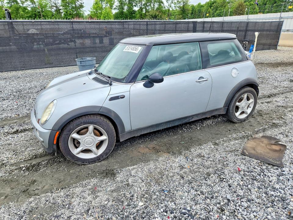 2002 Mini Cooper VIN WMWRC33422TC32776 COPART salvage auction — REAR END, Sc - Cert Of Title-Salvage, sold $250 on 2026-07-06 (photo 1)