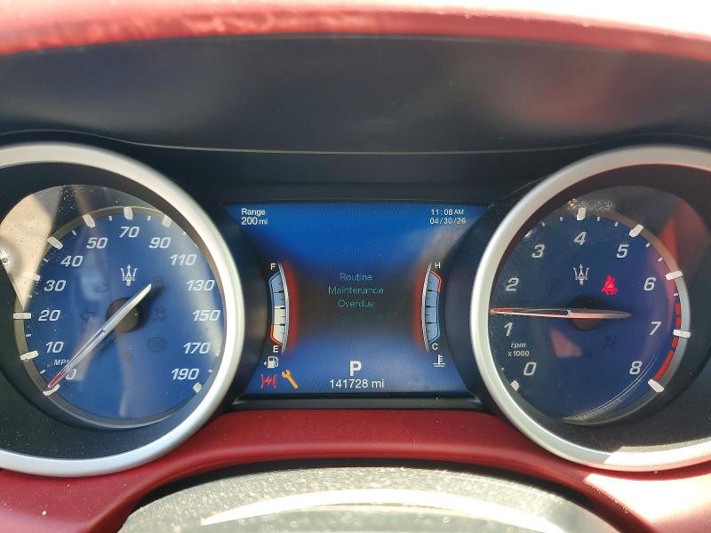2018 Maserati Ghibli VIN ZAM57YTA6J1299926 COPART salvage auction — FRONT END, Va - Cert Of Title - Salvage, sold $3,650 on 2026-07-08 (photo 9)