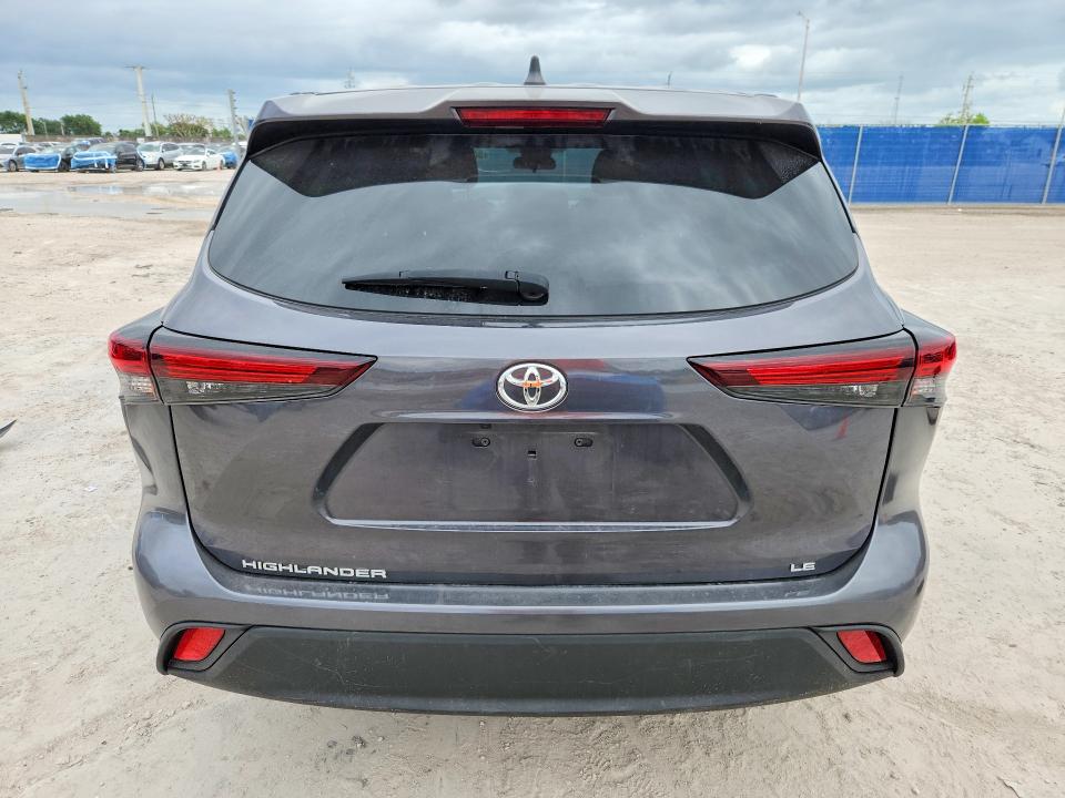2024 Toyota Highlander VIN 5TDKDRAH9RS532878 COPART salvage auction — FRONT END, Salvage Title, sold $11,100 on 2026-07-15 (photo 6)