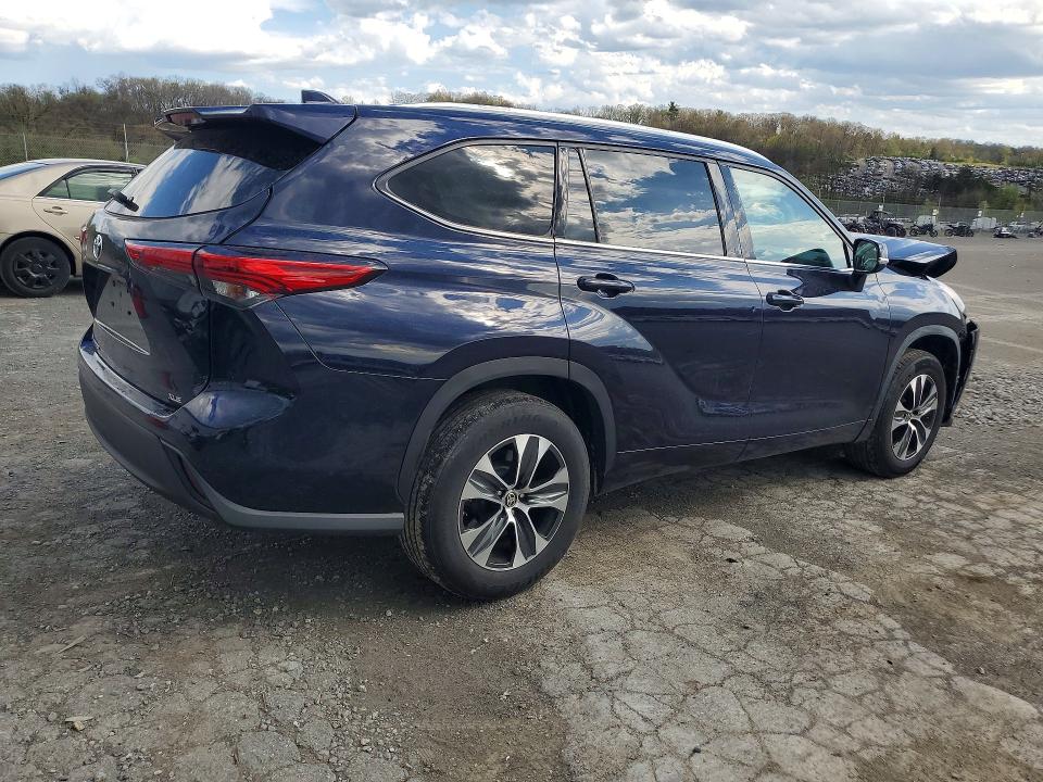 2020 Toyota Highlander VIN 5TDGZRAH6LS009672 COPART salvage auction — FRONT END, Md - Cert Of Salvage > 75% Damage, sold $10,600 on 2026-07-10 (photo 3)