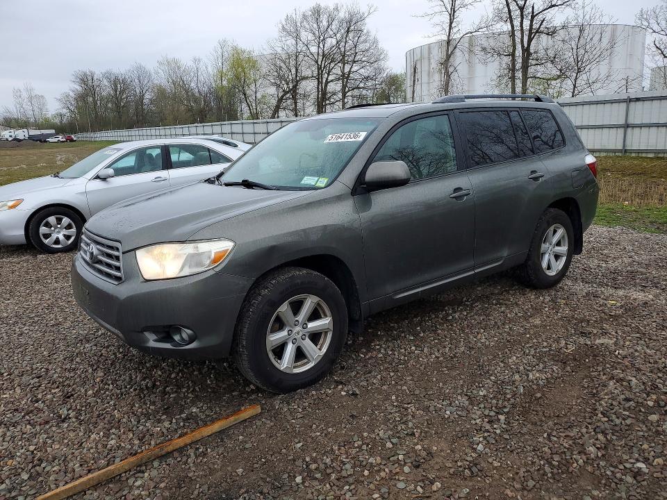 2010 Toyota Highlander VIN 5TDJK3EH6AS022680 COPART salvage auction — FRONT END, NY - MV-907A SALVAGE CERTIFICATE, sold $3,350 on 2026-07-15 (photo 1)