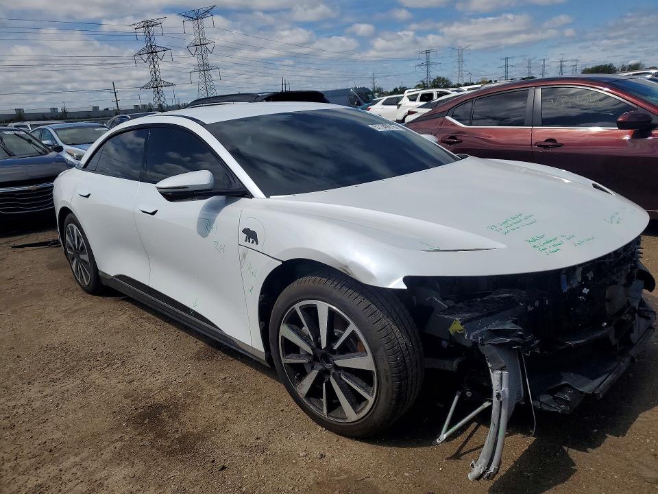 2025 Lucid Air VIN 50EA1TEAXSA035013 COPART salvage auction — FRONT END, Il - Salvage Certificate, sold $13,900 on 2026-07-30 (photo 4)