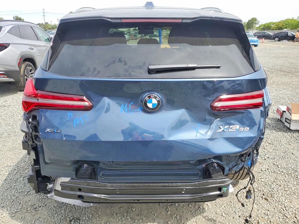 2026 BMW X3 VIN 5UX53GP07T9376477 COPART salvage auction — REAR END, Ca - Salvage Certificate, sold $30,500 on 2026-07-10 (photo 6)