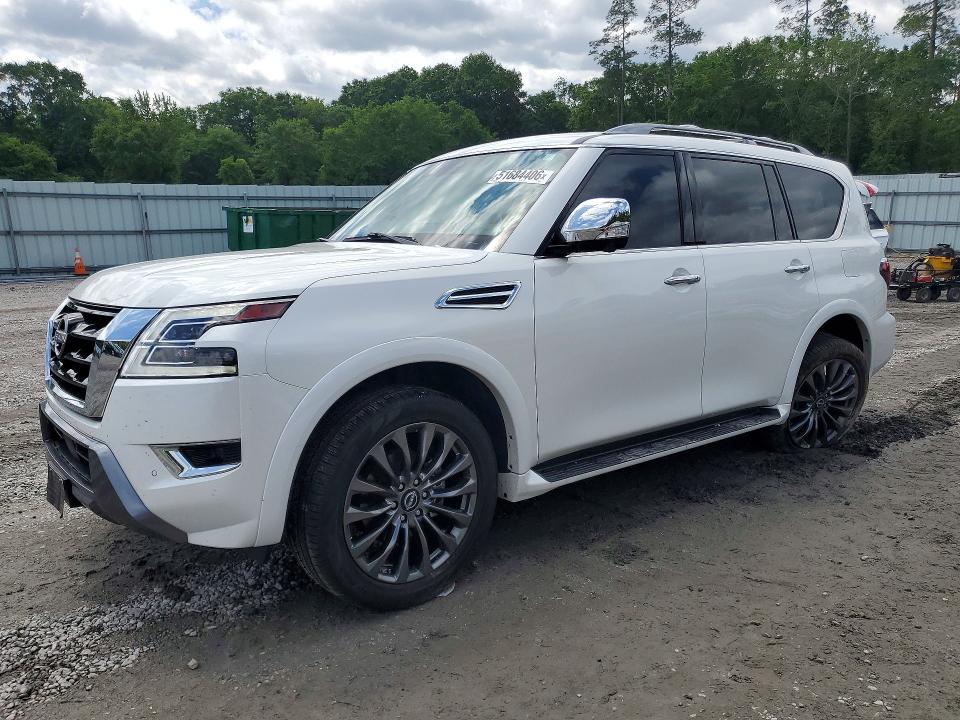 2023 Nissan Armada VIN JN8AY2DA2P9402625 COPART salvage auction — SIDE, Sc - Cert Of Title-Salvage, sold $17,200 on 2026-07-14 (photo 1)