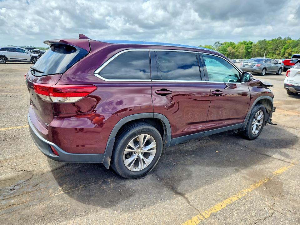 2019 Toyota Highlander VIN 5TDKZRFH5KS352071 COPART salvage auction — FRONT END, Al - Cert Of Title-Salvage Title, sold $4,300 on 2026-07-06 (photo 3)