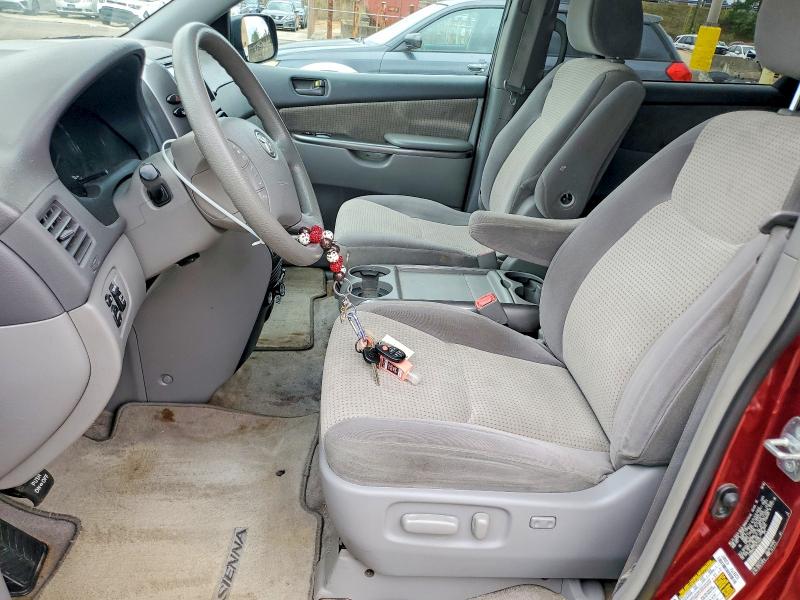 2010 Toyota Sienna VIN 5TDKK4CC1AS314402 COPART salvage auction — FRONT END, Sc - Cert Of Title-Salvage, sold $1,300 on 2026-07-06 (photo 7)
