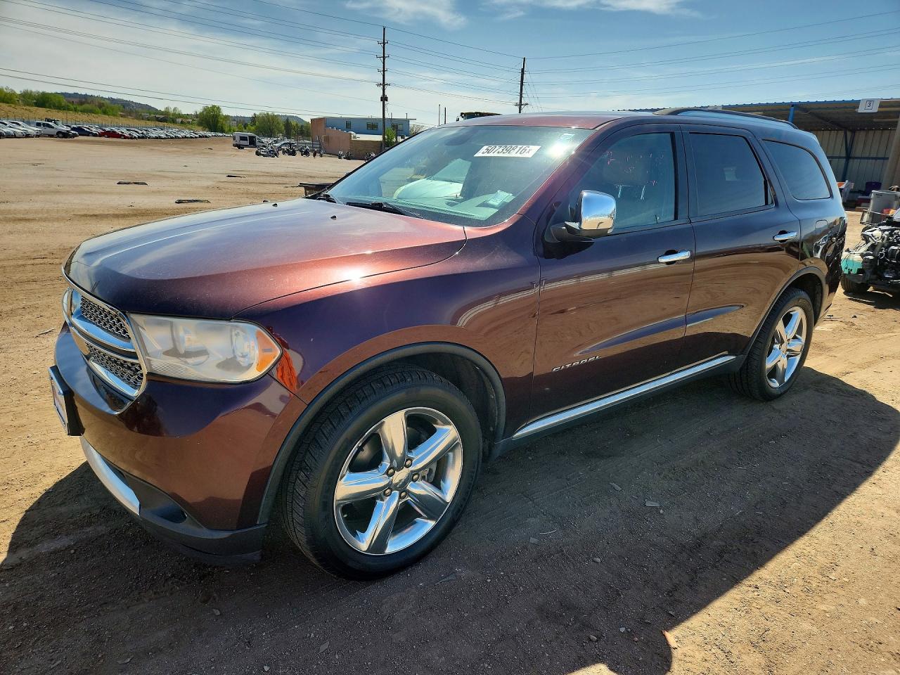 2012 Dodge Durango VIN 1C4SDJETXCC159312 COPART salvage auction — Mechanical, CO - DIS/DLR/EXP ONLY CLEAN TITLE, sold $275 on 2026-07-01 (photo 1)