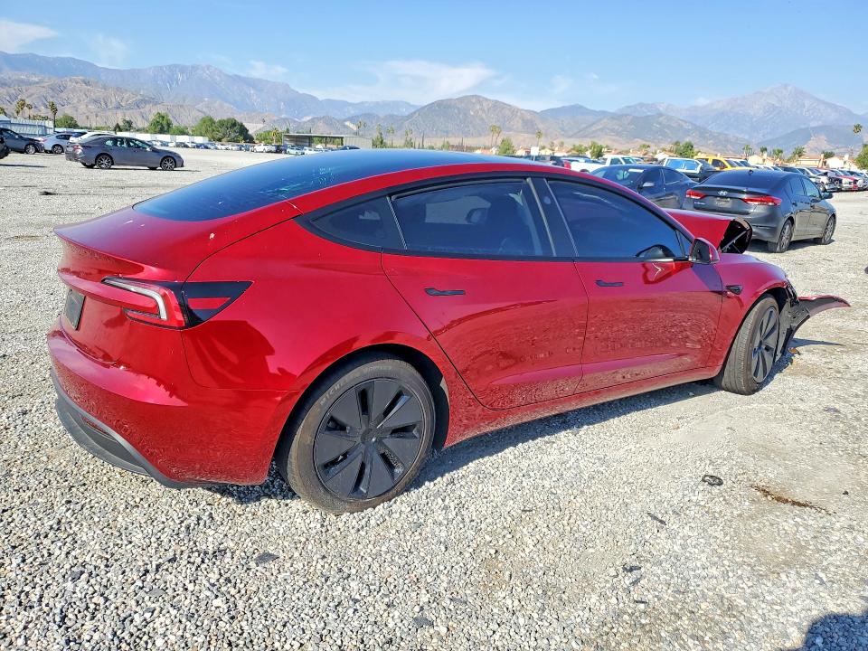 2025 Tesla Model 3 VIN 5YJ3E1EA6SF047267 COPART salvage auction — FRONT END, Salvage Title, sold $8,600 on 2026-07-15 (photo 3)