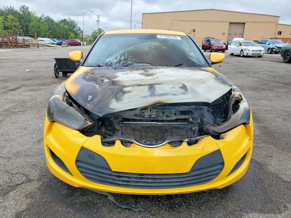 2016 Hyundai Veloster VIN KMHTC6ADXGU275334 COPART salvage auction — ENGINE BURN, Sc - Cert Of Title-Salvage Fire, sold $200 on 2026-07-31 (photo 5)