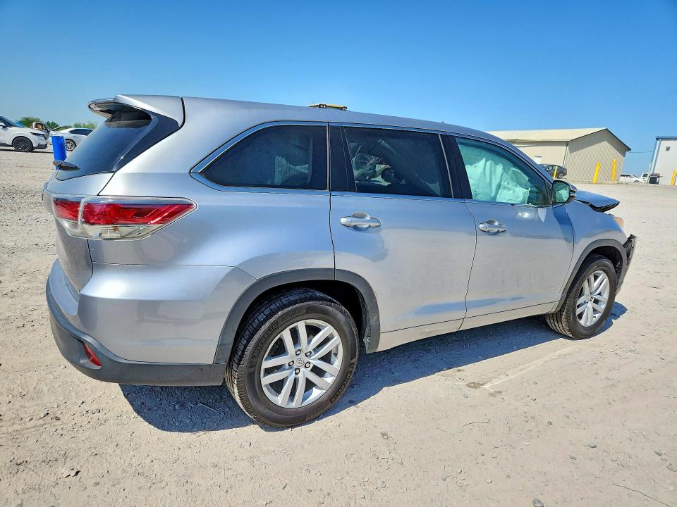2014 Toyota Highlander VIN 5TDZARFH7ES008283 COPART salvage auction — FRONT END, Id - Salvage Certificate Of Title, sold $175 on 2026-07-09 (photo 3)