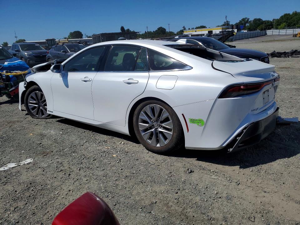 2022 Toyota Mirai VIN JTDAAAAA3NA006925 COPART salvage auction — REAR END, CA - SALVAGE CERTIFICATE, sold $900 on 2026-07-14 (photo 2)