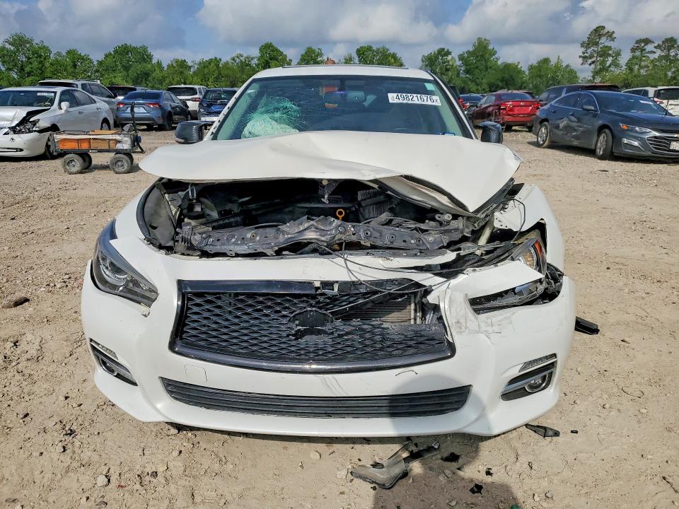 2014 Infiniti Q50 VIN JN1BV7AR2EM695486 COPART salvage auction — FRONT END, Tx - Salvage Vehicle Title, sold $1,400 on 2026-07-10 (photo 5)