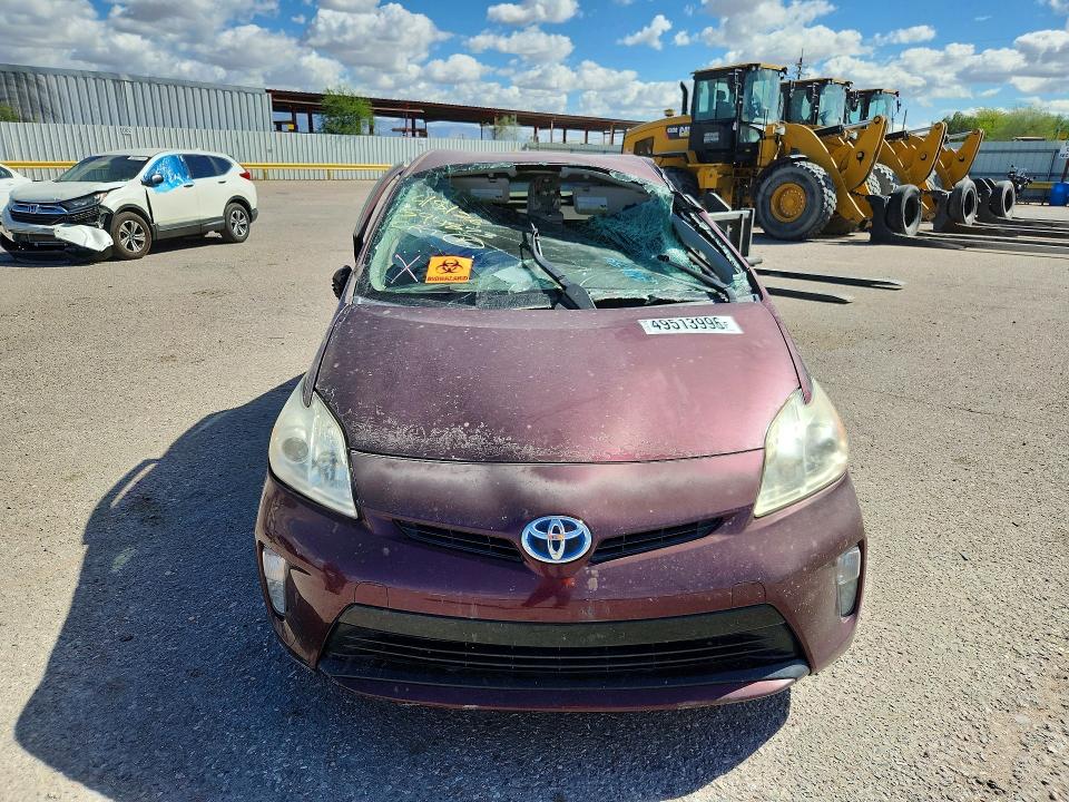 2013 Toyota Prius VIN JTDKN3DU8D5596654 COPART salvage auction — UNDERCARRIAGE, AZ - CERT OF TITLE - SALVAGE, sold $275 on 2026-07-24 (photo 5)