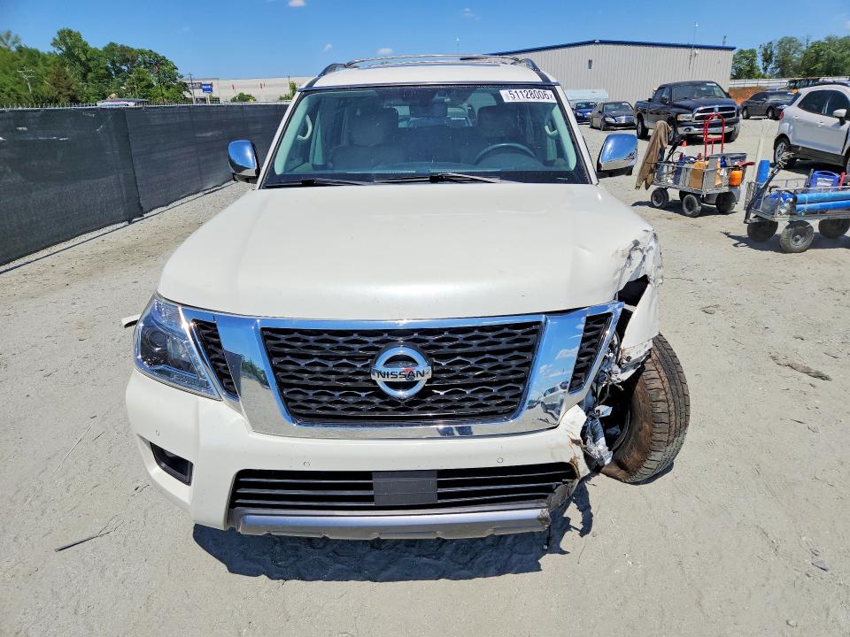 2020 Nissan Armada VIN JN8AY2NF5L9360309 COPART salvage auction — FRONT END, Sc - Cert Of Title-Salvage, sold $7,300 on 2026-07-13 (photo 5)