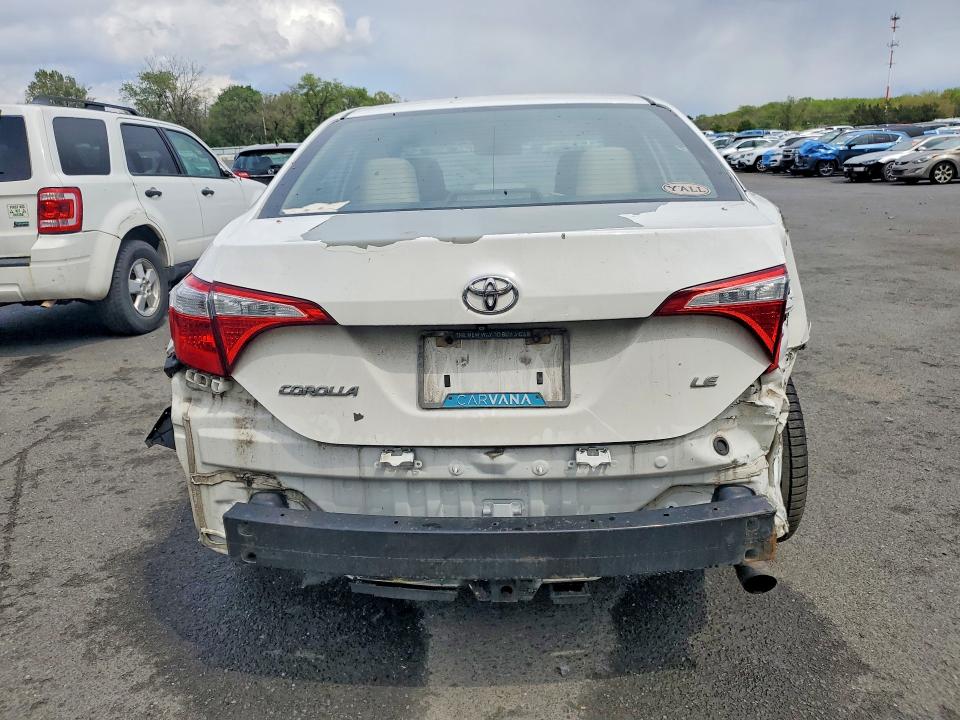 2015 Toyota Corolla VIN 5YFBURHE5FP246932 COPART salvage auction — REAR END, Nj - Cert Of Title-Salvage, sold $500 on 2026-07-21 (photo 6)