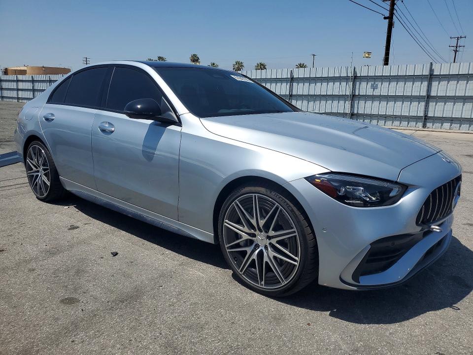 2025 Mercedes-benz C-klasse VIN W1KAF8HB9SR252227 COPART salvage auction — SIDE, Ca - Salvage Certificate, sold $22,400 on 2026-07-09 (photo 4)