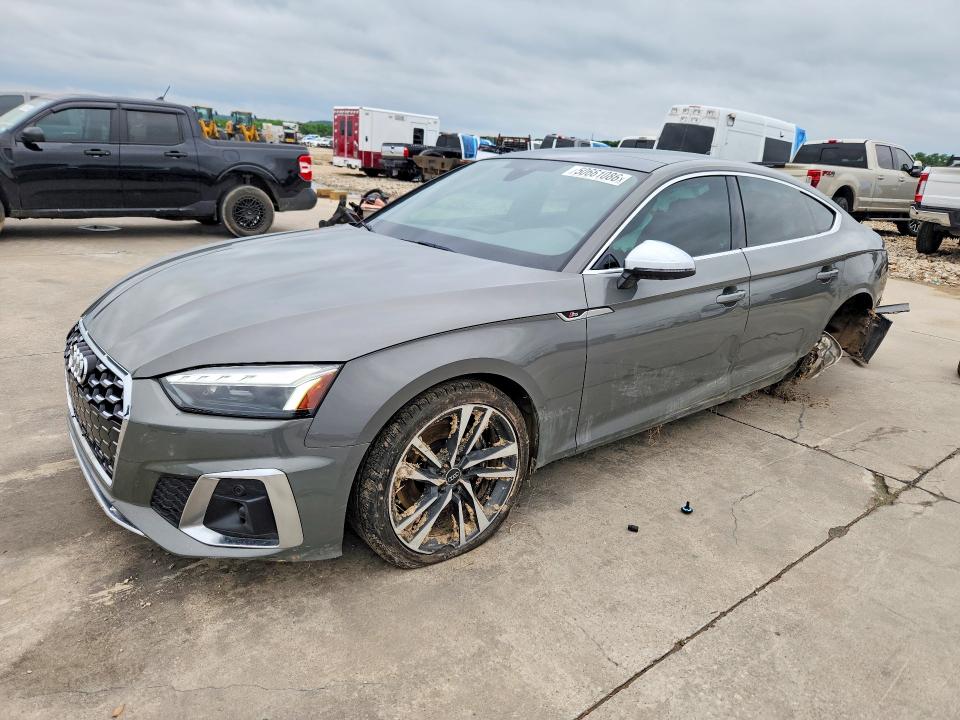 2024 Audi S5 VIN WAUC4CF51RA104653 COPART salvage auction — SIDE, TX - CERTIFICATE OF TITLE, sold $4,600 on 2026-07-30 (photo 1)