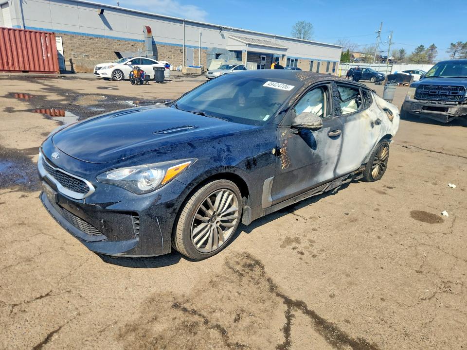 2018 Kia Stinger VIN KNAE15LA7J6024781 COPART salvage auction — BURN, Ct - Cert Of Title-Salvage, sold $1,300 on 2026-07-07 (photo 1)