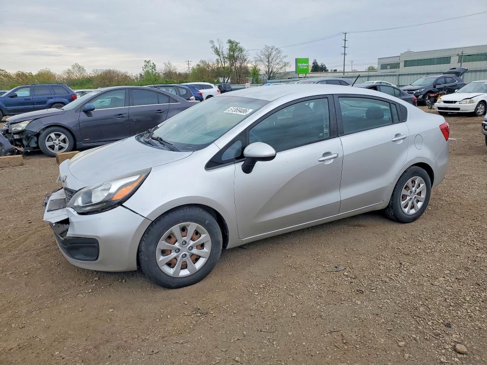 2014 Kia Rio VIN KNADM4A33E6416132 COPART salvage auction — FRONT END, Wy - Certificate Of Title, sold $750 on 2026-07-10 (photo 1)