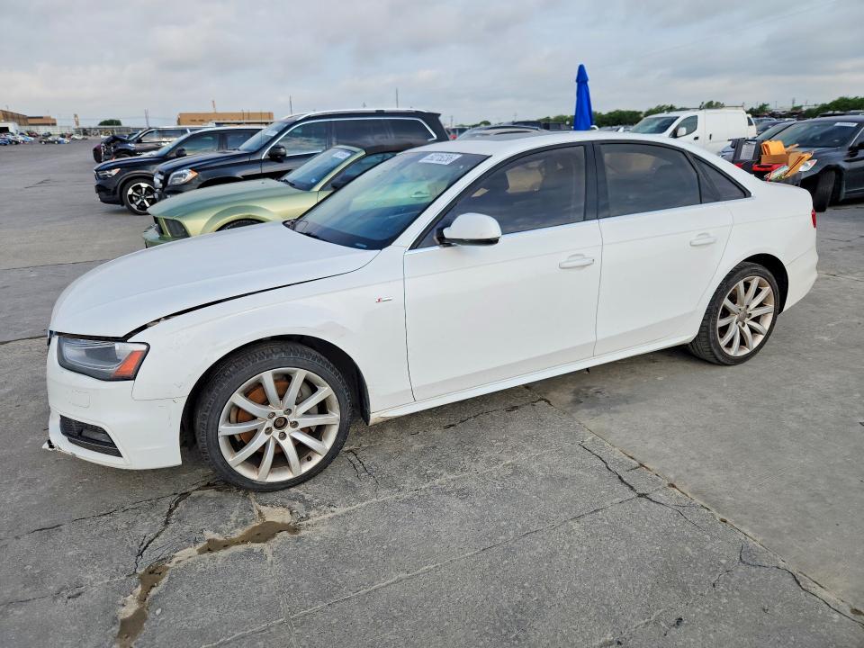 2014 Audi A4 VIN WAUAFAFL1EA075041 COPART salvage auction — VANDALISM, Tx - Certificate Of Title, sold $2,100 on 2026-07-30 (photo 1)