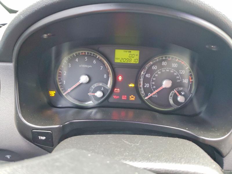 2008 Kia Rio VIN KNADE123286304646 COPART salvage auction — FRONT END, Ca - Salvage Certificate, sold $50 on 2026-07-14 (photo 9)