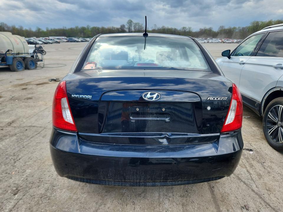 2010 Hyundai Accent VIN KMHCN4ACXAU407179 COPART salvage auction — FRONT END, SC - CERT OF TITLE-SALVAGE, sold $350 on 2026-07-02 (photo 6)