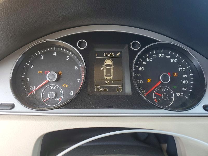 2012 Volkswagen Passat cc VIN WVWMP7AN2CE534673 COPART salvage auction — REAR END, Ca - Salvage Certificate, sold $525 on 2026-07-07 (photo 9)