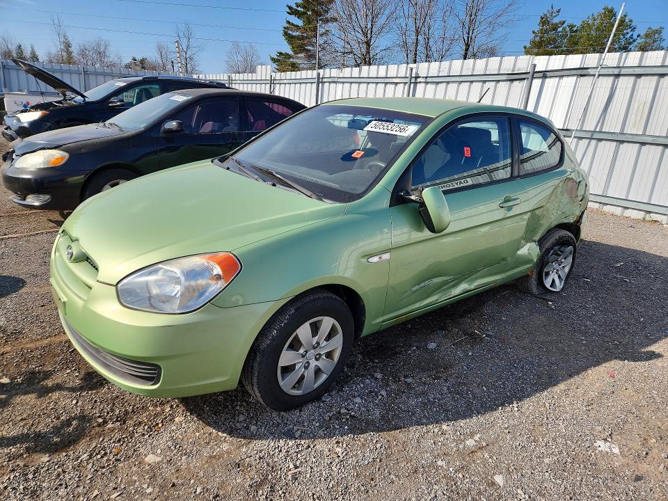 2010 Hyundai Accent VIN KMHCN3BC1AU164421 COPART salvage auction — SIDE, ON - PERMIT NO BRAND - UNFIT, sold $200 on 2026-07-14 (photo 1)