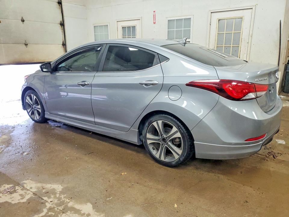 2014 Hyundai Elantra VIN KMHDH4AH2EU150239 COPART salvage auction — WATER/FLOOD, Mi - Cert Of Title-Flood Vehicle, sold $950 on 2026-07-08 (photo 2)