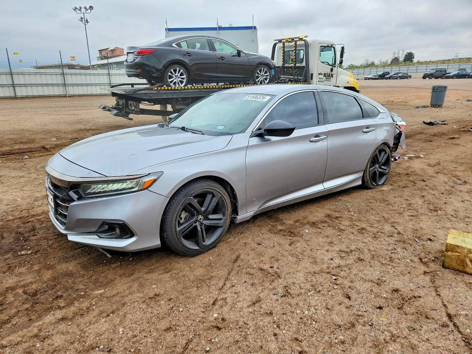 2021 Honda Accord VIN 1HGCV1F36MA085367 COPART salvage auction — SIDE, Tx - Salvage Vehicle Title, sold $4,700 on 2026-07-20 (photo 1)
