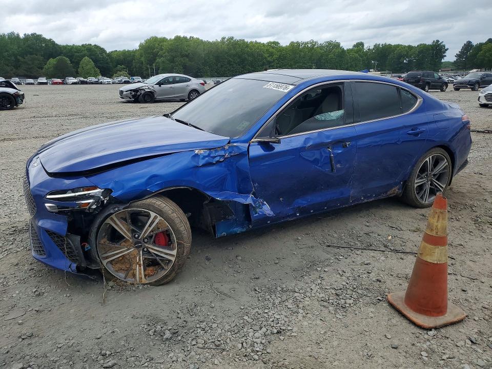 2024 Genesis G70 VIN KMTG34SC9RU139068 COPART salvage auction — FRONT END, Id - Salvage Certificate Of Title, sold $8,400 on 2026-07-06 (photo 1)