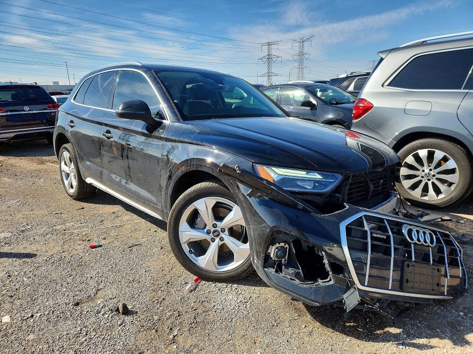 2021 Audi Q5 VIN WA1BAAFY6M2055503 COPART salvage auction — FRONT END, Salvage Title, sold $250 on 2026-07-28 (photo 4)