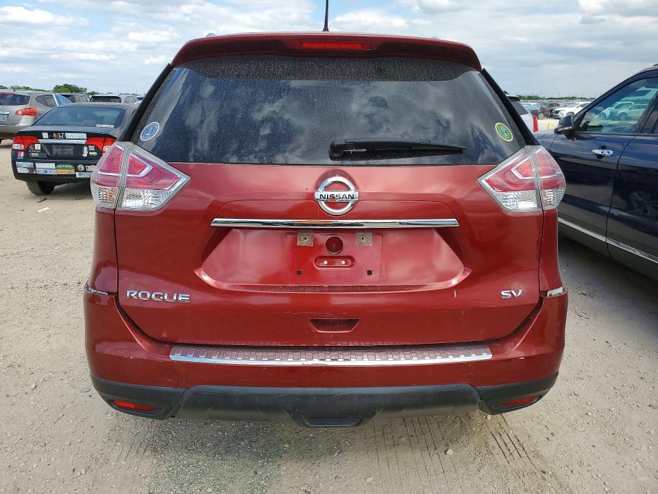 2016 Nissan VIN KNMAT2MT3GP610164 COPART salvage auction — REAR END, Tx - Salvage Vehicle Title, sold $1,950 on 2026-07-02 (photo 6)