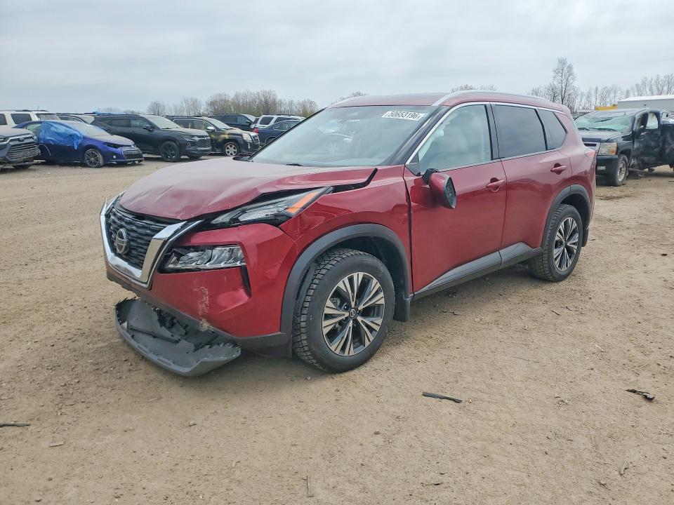 2021 Nissan Rogue VIN JN8AT3BB9MW222281 COPART salvage auction — FRONT END, Mi - Scrap Certificate Of Title, sold $4,900 on 2026-07-22 (photo 1)