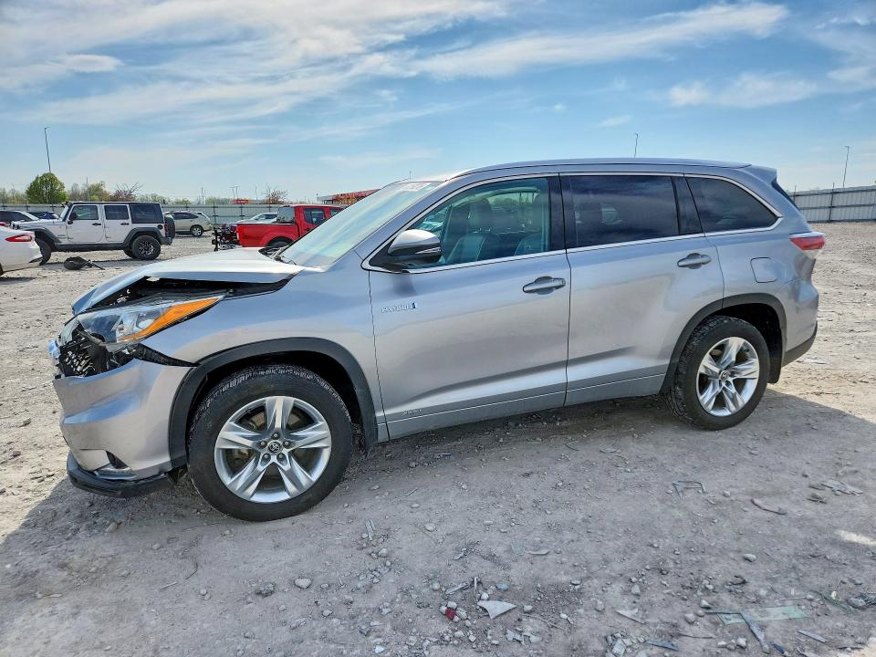 2016 Toyota Highlander VIN 5TDDCRFH6GS015667 COPART salvage auction — FRONT END, Il - Salvage Certificate, sold $6,200 on 2026-07-27 (photo 1)