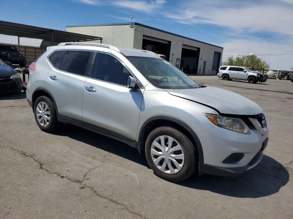 2016 Nissan Rogue VIN KNMAT2MT5GP615401 COPART salvage auction — FRONT END, Tx - Salvage Vehicle Title, sold $1,900 on 2026-07-24 (photo 4)