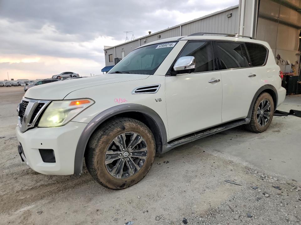2017 Nissan Armada VIN JN8AY2NF3H9301024 COPART salvage auction — FRONT END, Id - Salvage Certificate Of Title, sold $3,700 on 2026-07-14 (photo 1)