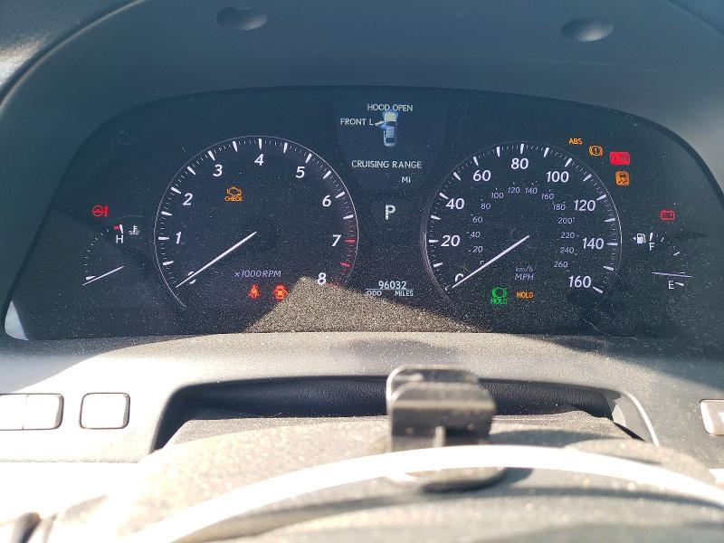 2010 Lexus Ls 460 VIN JTHBL5EF5A5093031 COPART salvage auction — FRONT END, Or - Salvage Title Certificate, sold $1,500 on 2026-07-03 (photo 9)