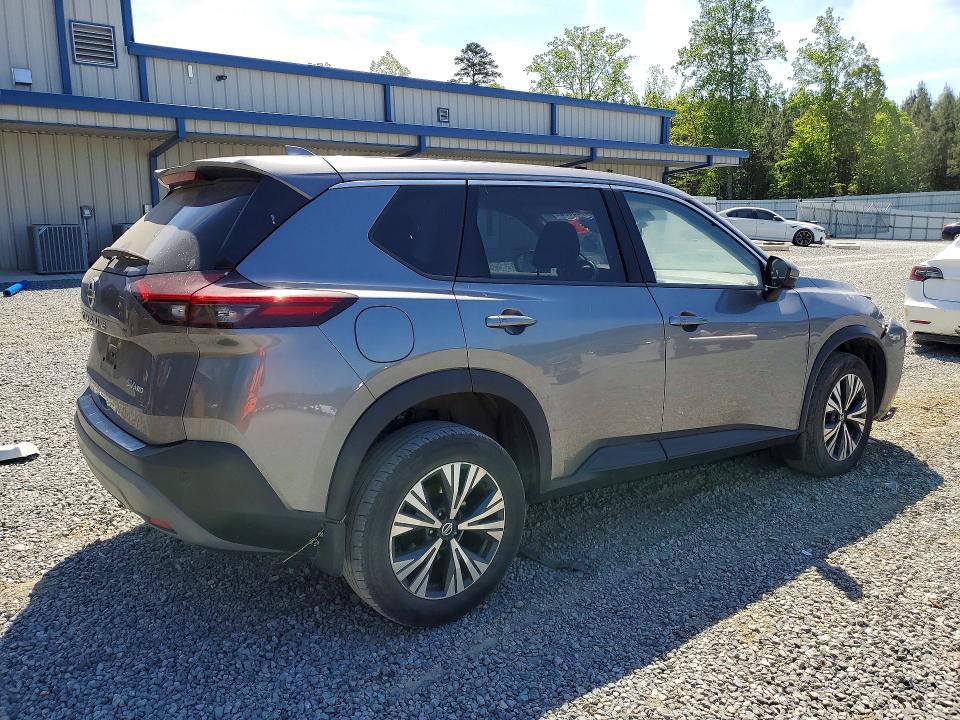 2021 Nissan Rogue VIN JN8AT3BB3MW200504 COPART salvage auction — FRONT END, Nc - Salvage Certificate Of Title, sold $5,800 on 2026-07-02 (photo 3)
