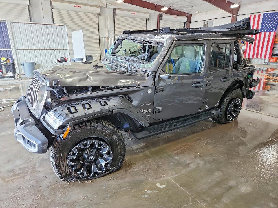 2022 Jeep Wrangler unlimited VIN 1C4HJXEM7NW209986 COPART salvage auction — ROLLOVER, Il - Junking Cert Of A Vehicle, sold $3,600 on 2026-07-08 (photo 1)