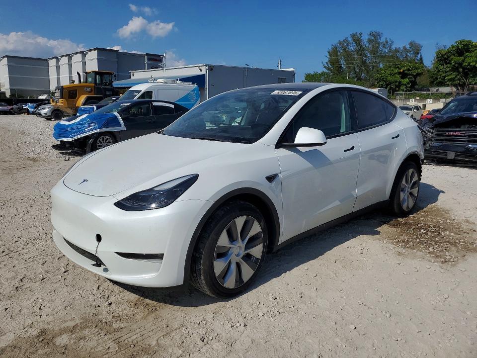 2023 Tesla Model y VIN 7SAYGDEE7PF880185 COPART salvage auction — REAR END, FL - CERT OF TITLE SLVG REBUILDABLE, sold $9,100 on 2026-07-28 (photo 1)